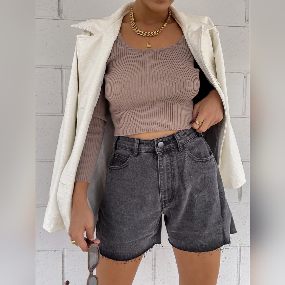 Dissh Black Denim Shorts